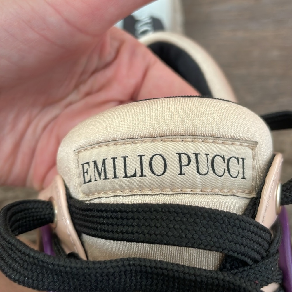 Emilio Pucci leather Black and Purple Women's Sneakers - Picture 10 of 10
